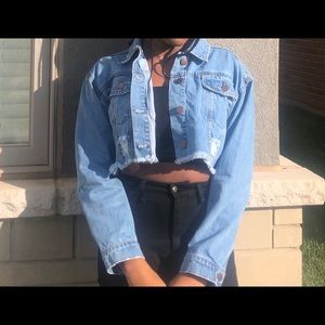 Blue Ripped Denim Jack